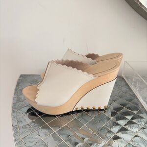 Chloe Cream Wedge